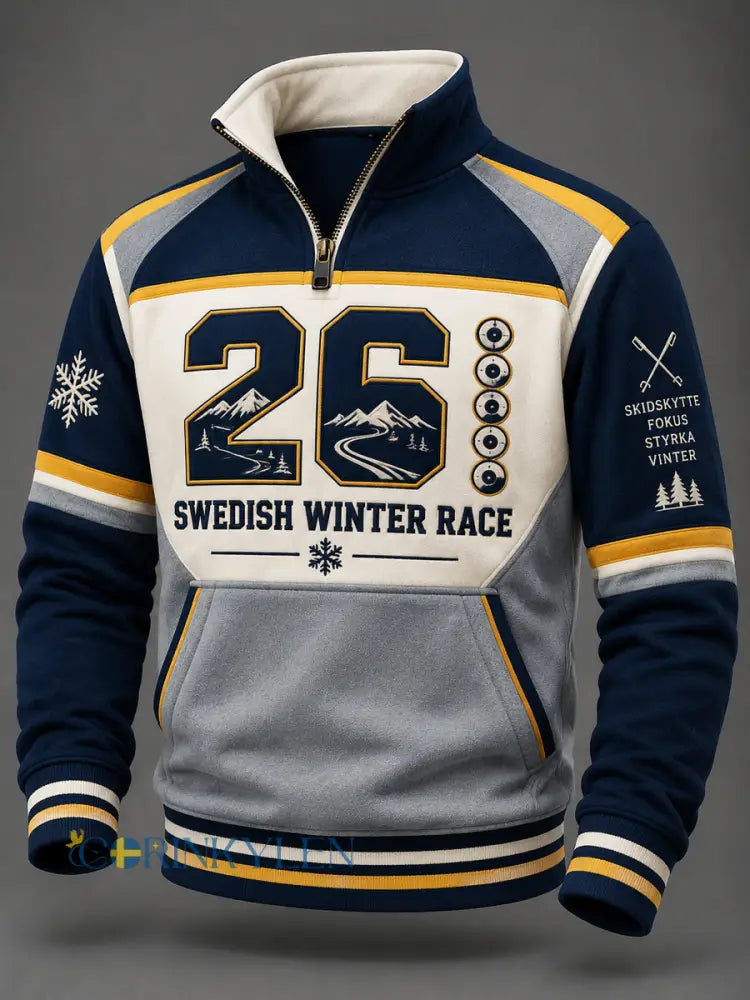 Herrtröja i vintermodell med skidskytteinspiration från Sverige - som bild / S