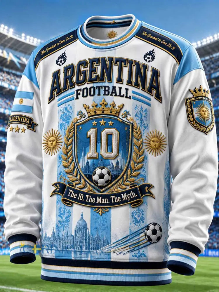 Herrtröja med argentinsk minnesmönster från guldåldern - som bild / S