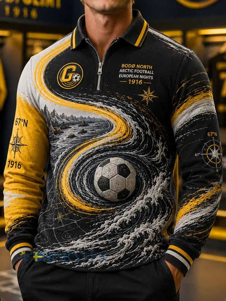 Herrtröja med fotbollsmönster från Bodø - som bild / M