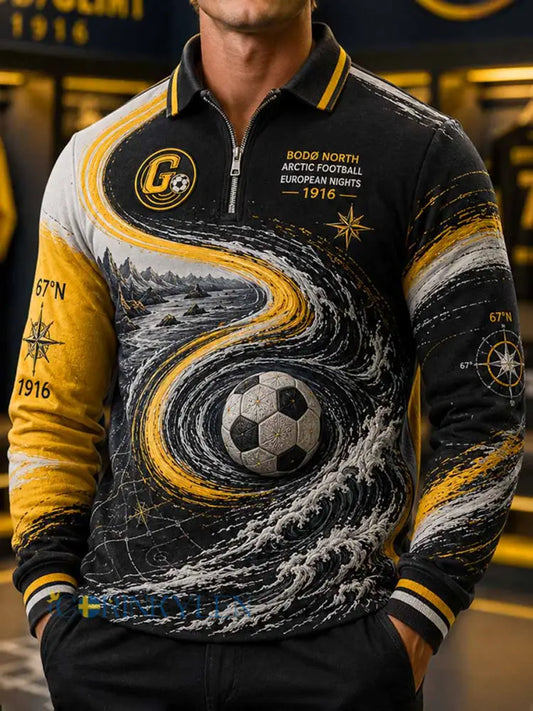 Herrtröja med fotbollsmönster från Bodø - som bild / M