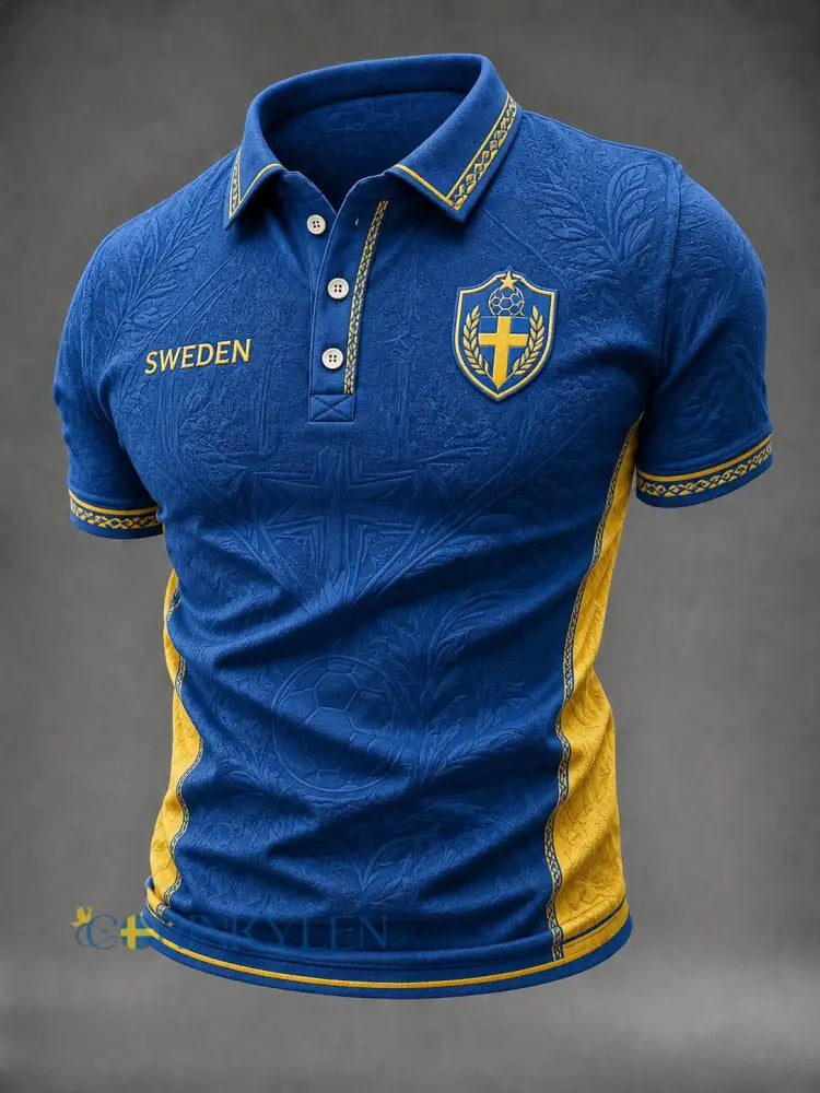 Herrtröja med fotbollsmotiv från Sverige - blå / S