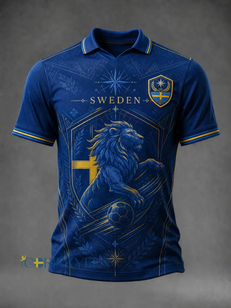 Herrtröja med fotbollsmotiv från Sverige - blå / S