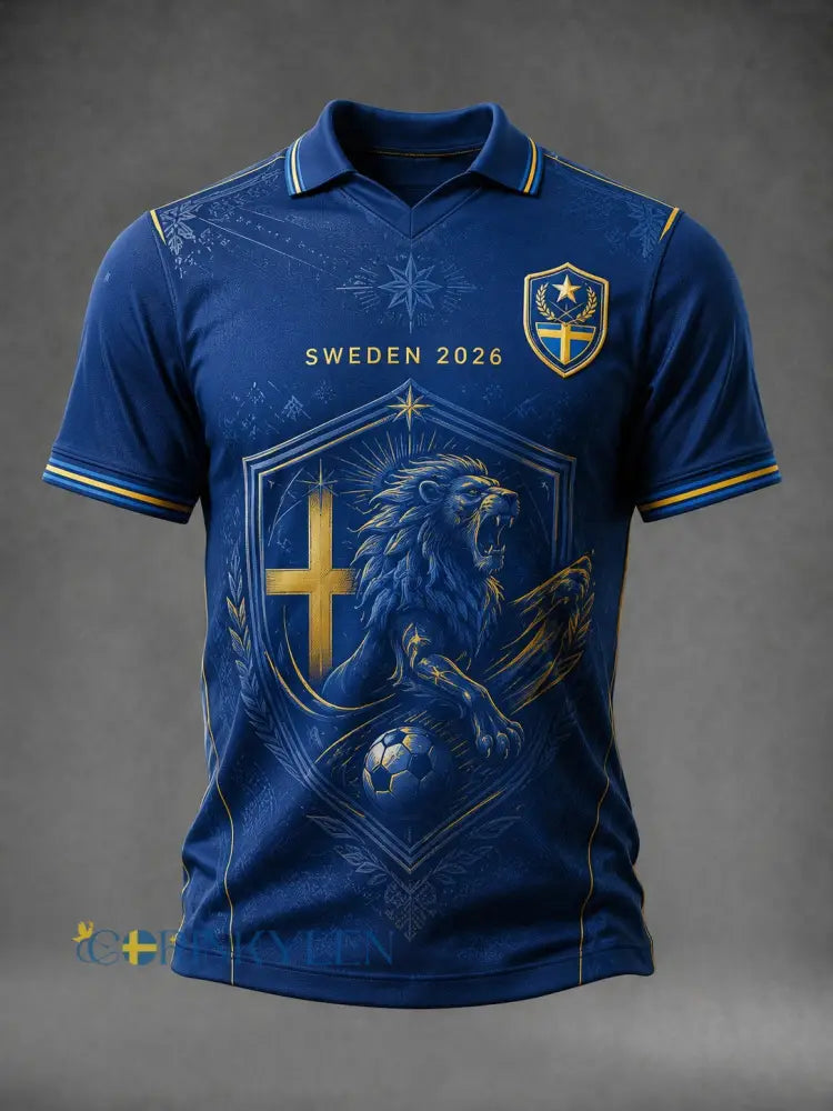 Herrtröja med fotbollsmotiv från Sverige - blå / S