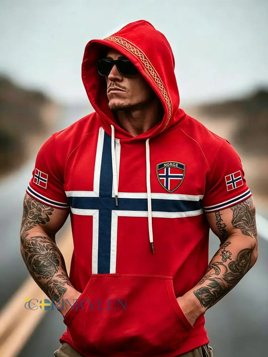 Herrtröja med huva från Norge - som bild / S