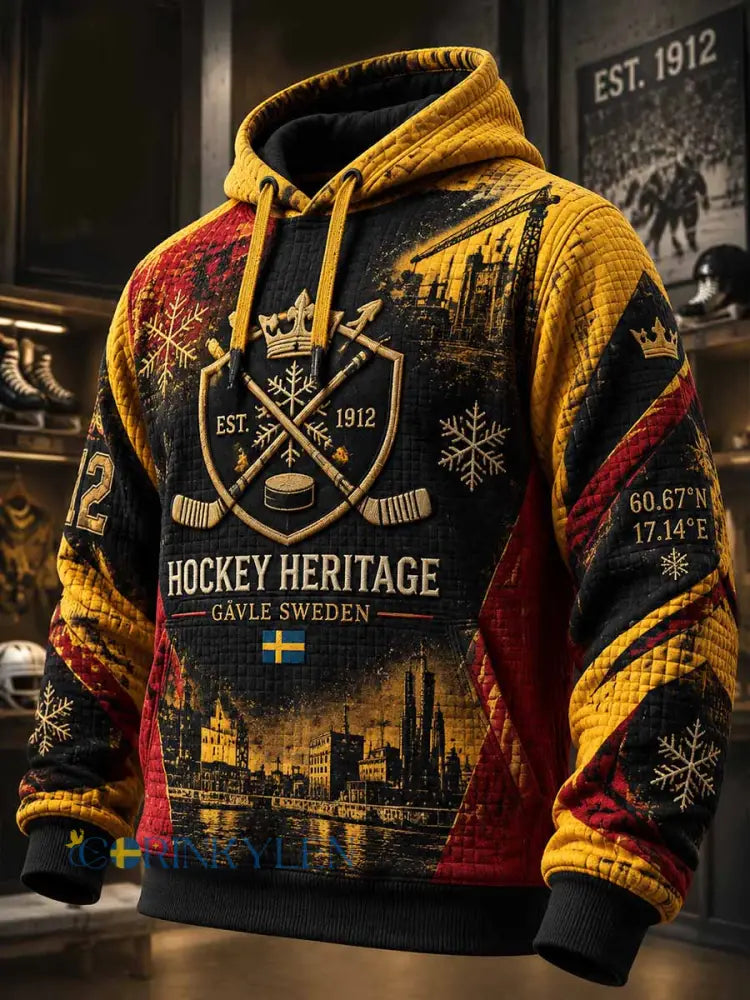 Herrtröja med ishockeyklubbstryck - som bild / S