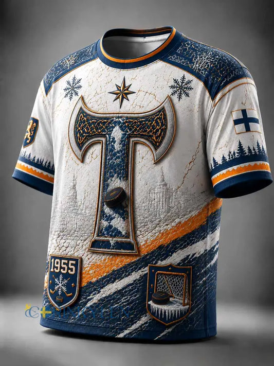 Herrtröja med ishockeymotiv från Tappara – t-shirt med minnesmönster - som bild / S