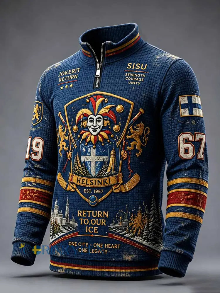 Herrtröja med jokerteckning från Jokerit Helsingfors ishockeyklubb - som bild / S