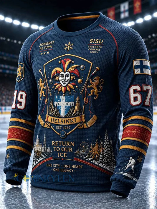 Herrtröja med jokerteckning från Jokerit Helsingfors ishockeyklubb - som bild / S