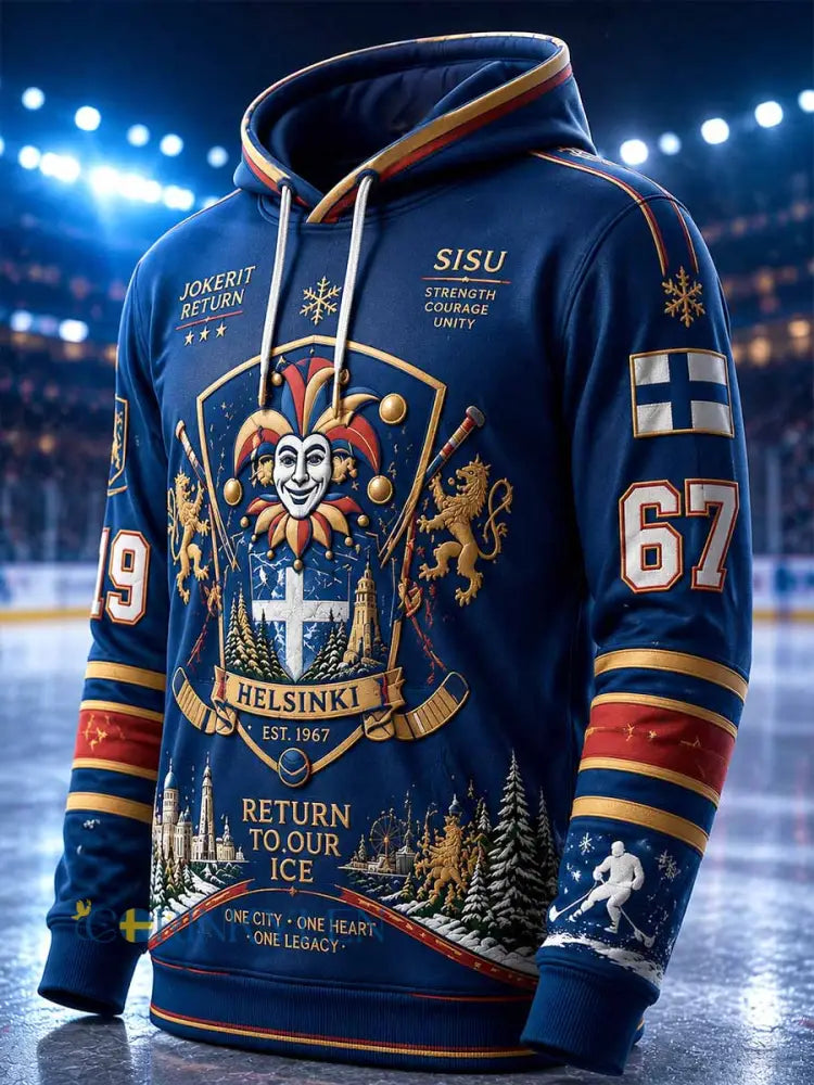 Herrtröja med jokerteckning från Jokerit Helsingfors ishockeyklubb - som bild / S
