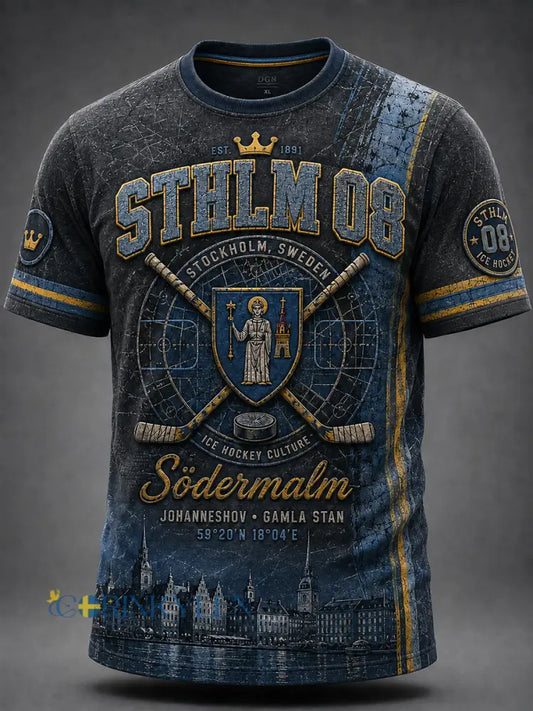 Herrtröja med korta ärmar från Djurgården Hockey Sverige - A / S