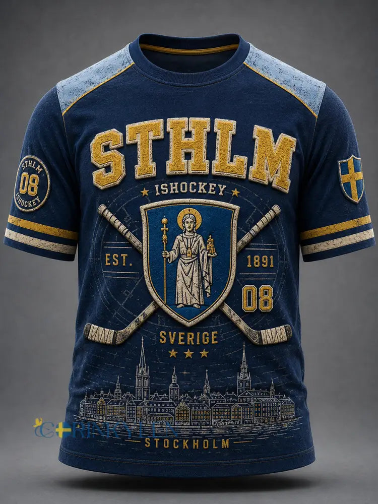 Herrtröja med korta ärmar från Djurgården Hockey Sverige - A / S