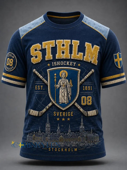 Herrtröja med korta ärmar från Djurgården Hockey Sverige - A / S