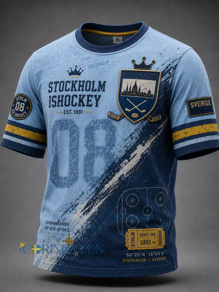 Herrtröja med korta ärmar från Djurgården Hockey Sverige - A / S
