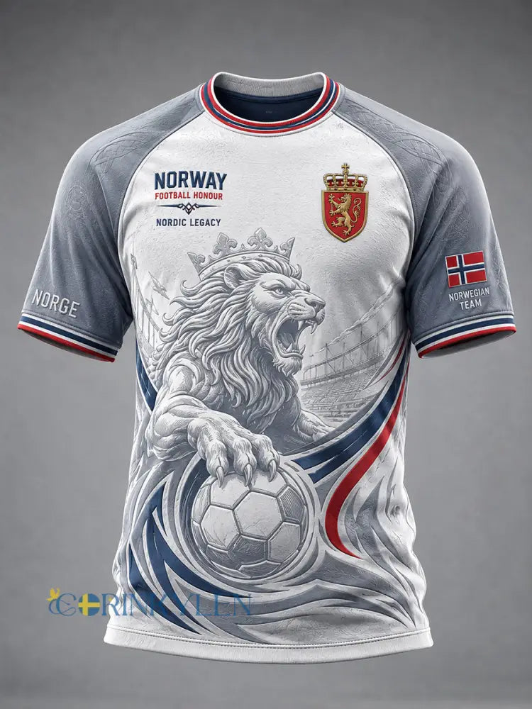 Herrtröja med korta raglanärmar och grafiskt tryck med fotbollstema - A / S