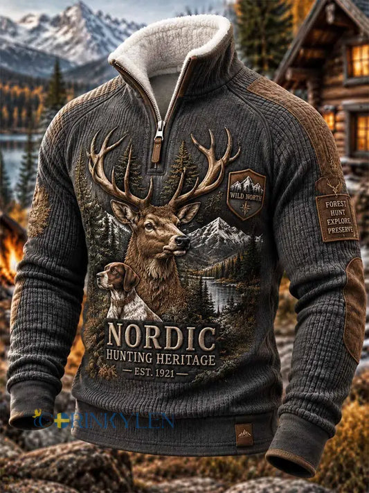 Herrtröja med mönstertryck för höstens jaktsäsong - som bild / S