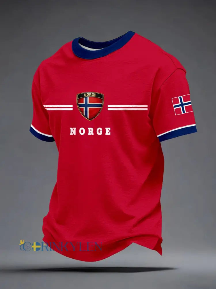 Herrtröja med Norge - som bild / S
