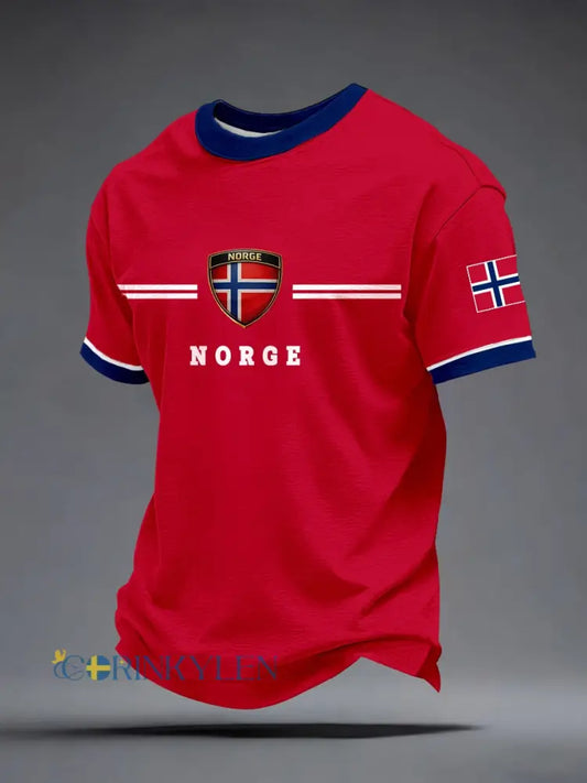 Herrtröja med Norge - som bild / S