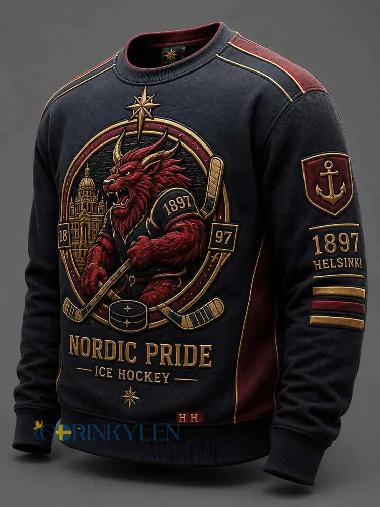 Herrtröja med retrotryck från 1897 – HIFK ishockeylag - som bild / S