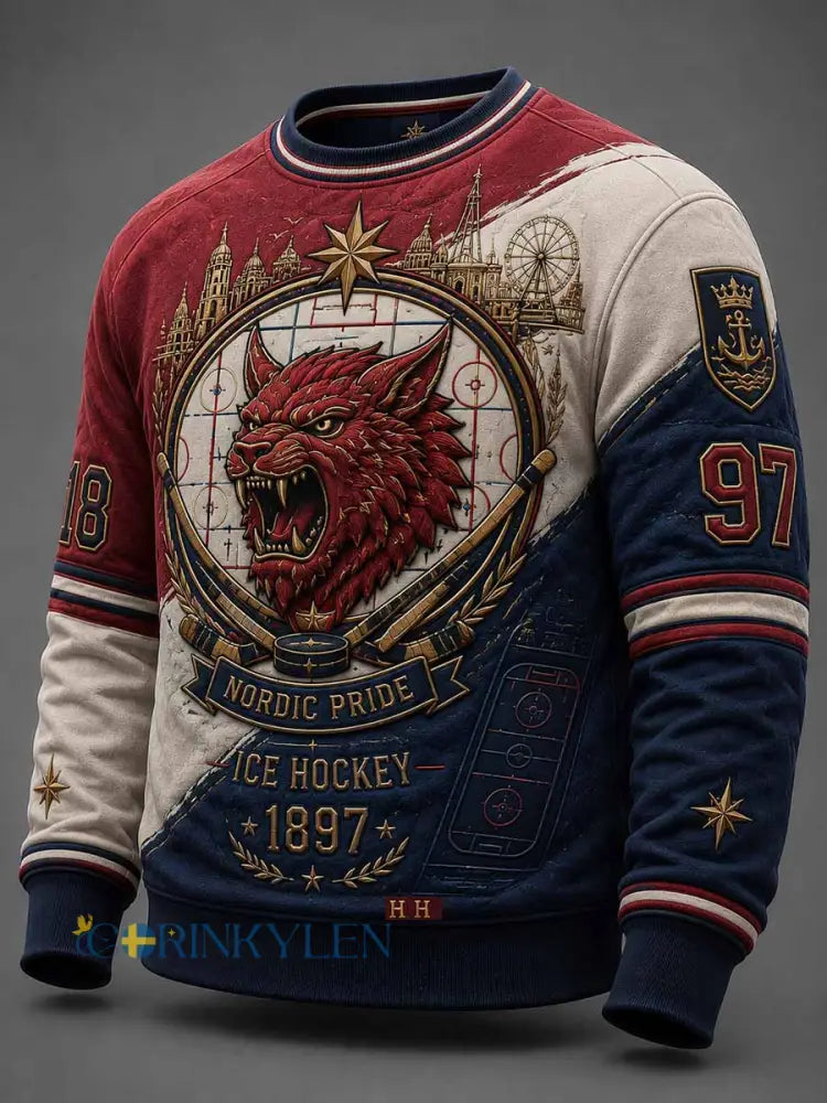 Herrtröja med retrotryck från 1897 – HIFK ishockeylag - som bild / S