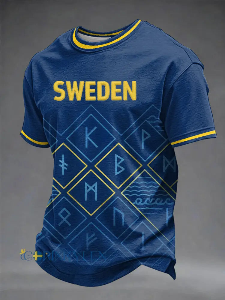 Herrtröja med svensk tryckning - som bild / S