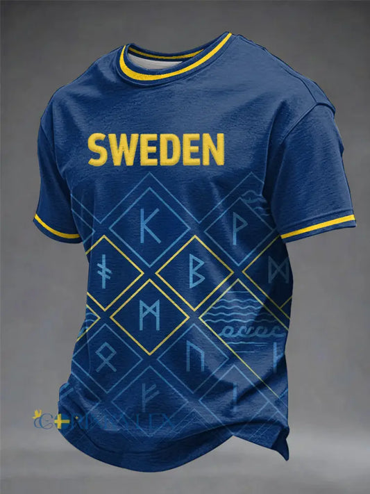 Herrtröja med svensk tryckning - som bild / S