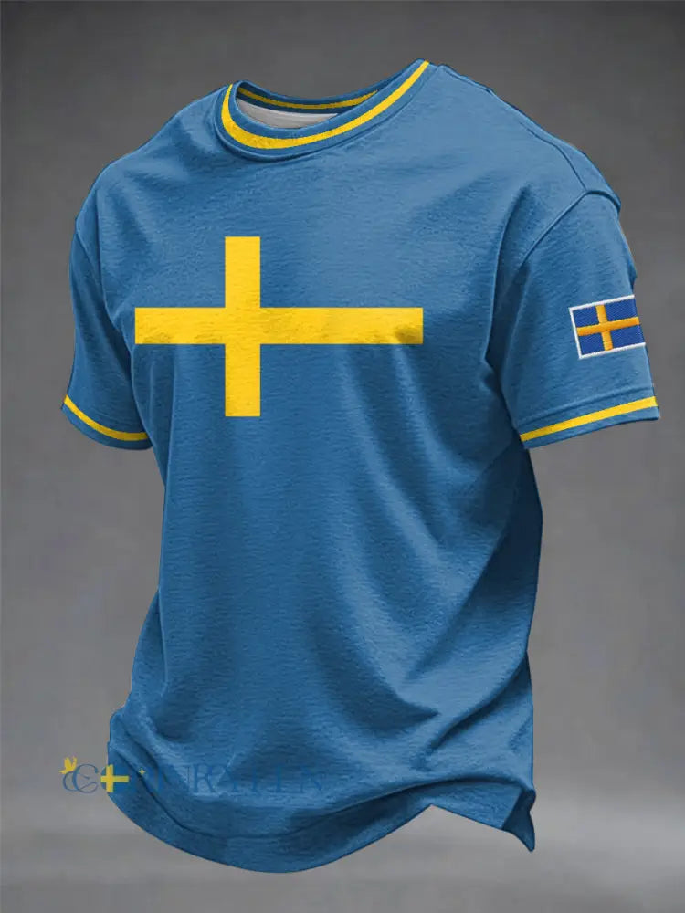 Herrtröja med svensk tryckning - som bild / S