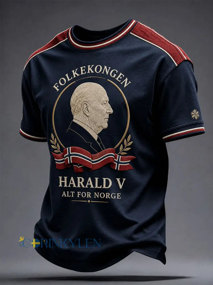 Herrtröja med tryck Rip Norway Harald - som bild / S