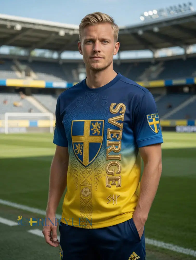 Herrtröja med tryck: Svensk fotbollslärd 2026