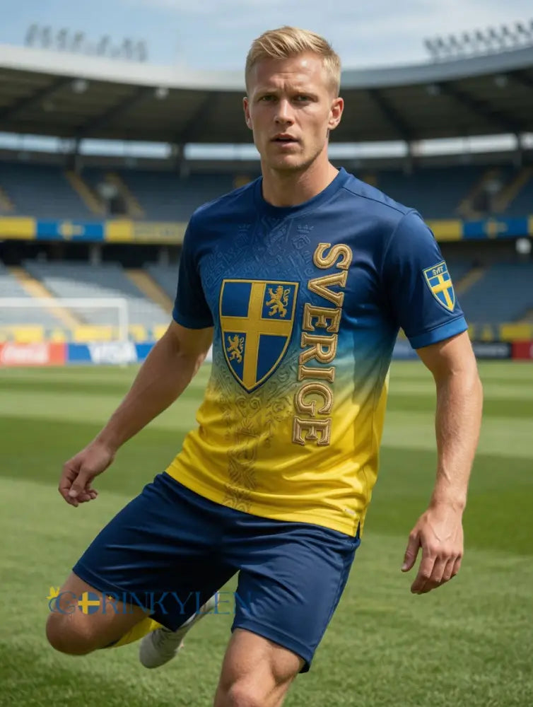 Herrtröja med tryck: Svensk fotbollslärd 2026