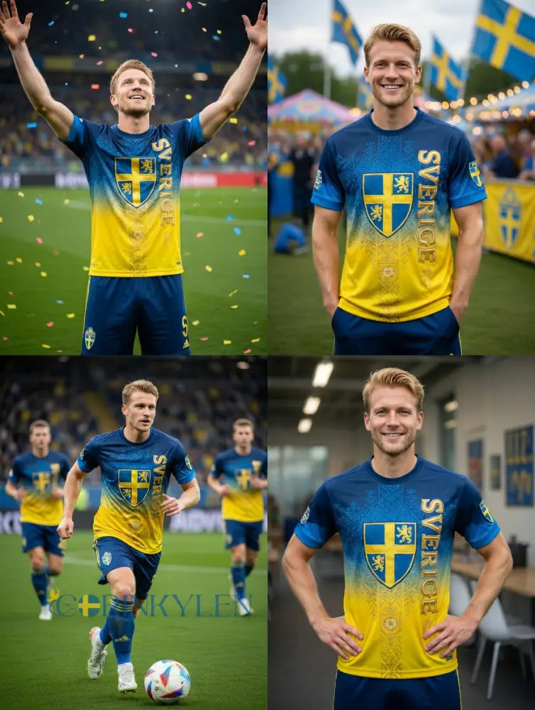 Herrtröja med tryck: Svensk fotbollslärd 2026