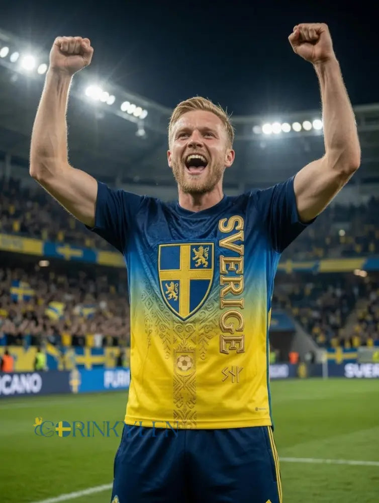 Herrtröja med tryck: Svensk fotbollslärd 2026