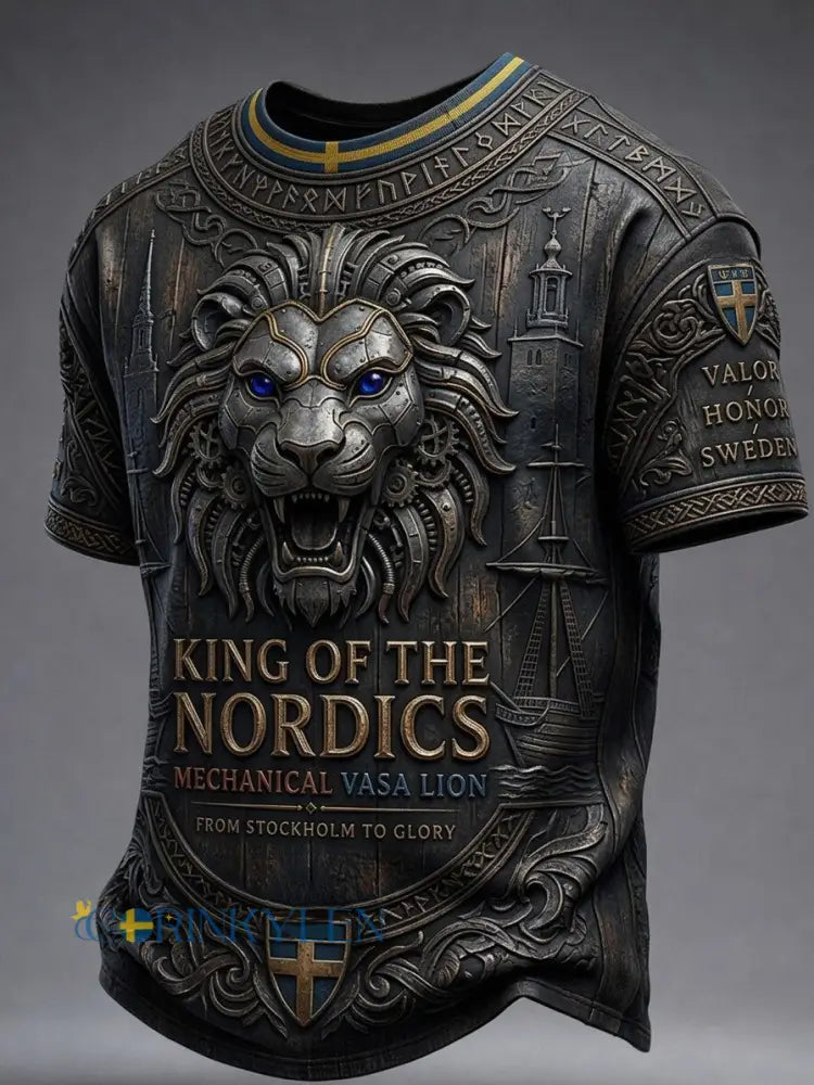 Herrtröja med tryck: Svensk fotbollslärd 2026 - svart / S