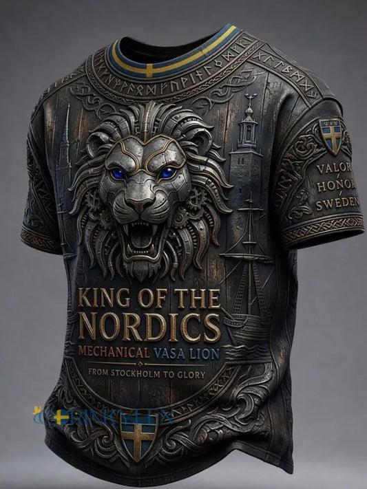 Herrtröja med tryck: Svensk fotbollslärd 2026 - svart / S