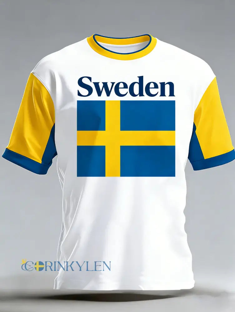Herrtröja med tryck till minne av den svenska midsommarfesten - A / S