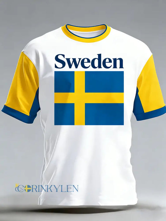 Herrtröja med tryck till minne av den svenska midsommarfesten - A / S