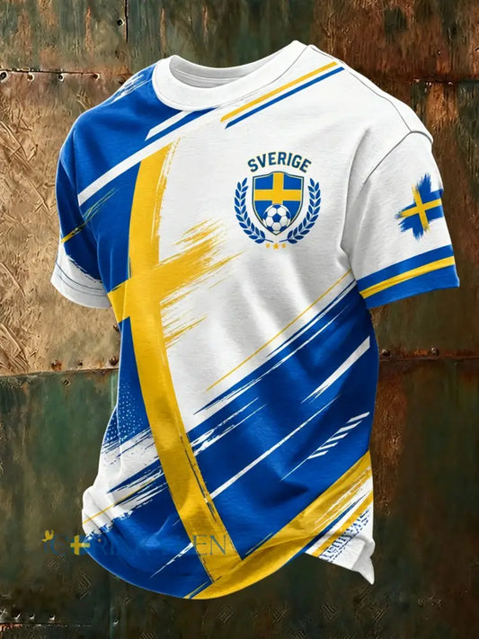Herrtröja med tryckt fankonst till svensk fotbollsfirande - A / S