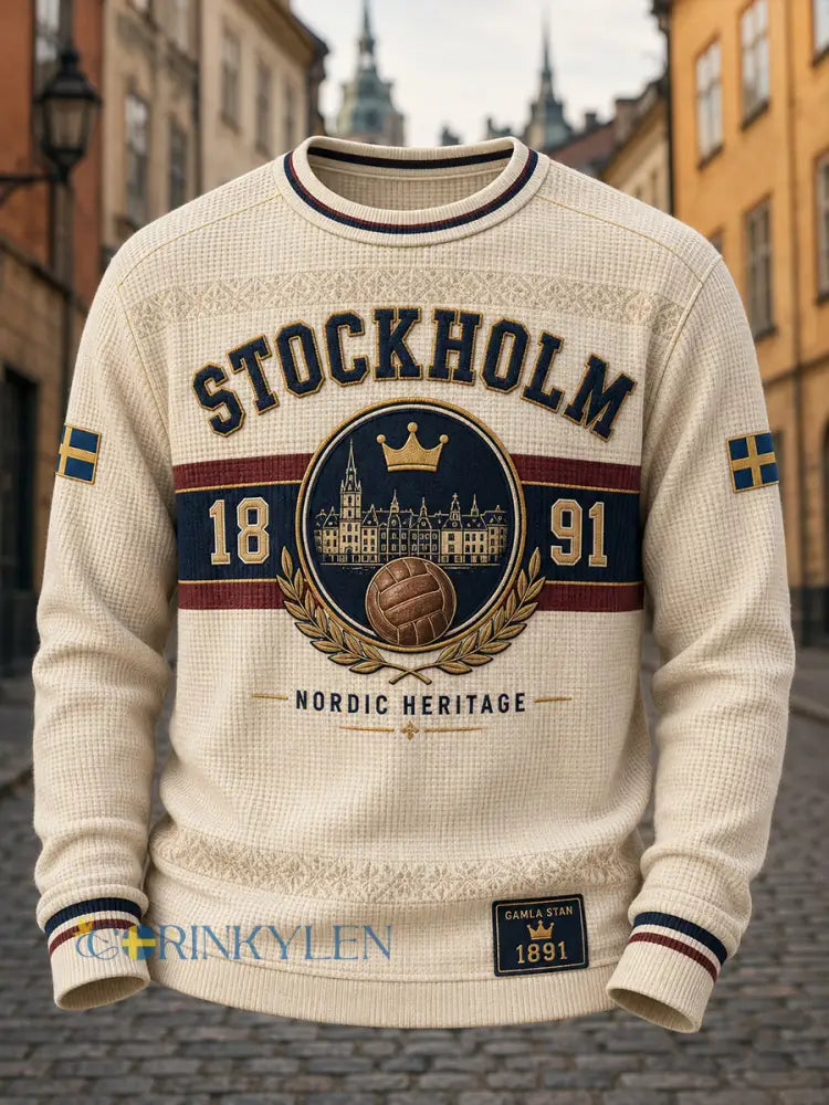 Herrtröja med vafelstruktur och lång ärm från Djurgårdens IF Sverige - A / S