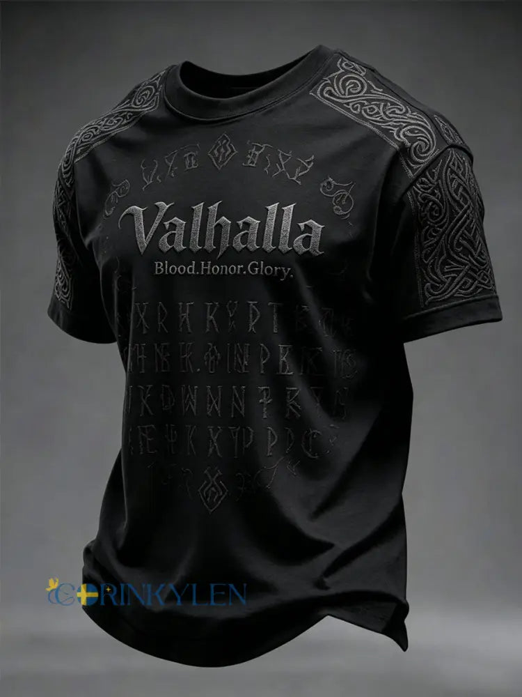 Herrtröja med Valhalla-print - som bild / S