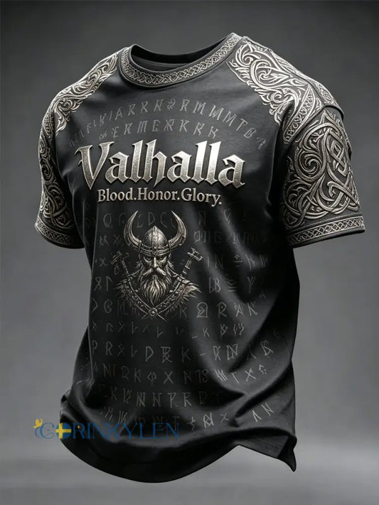 Herrtröja med Valhalla-print - som bild / S