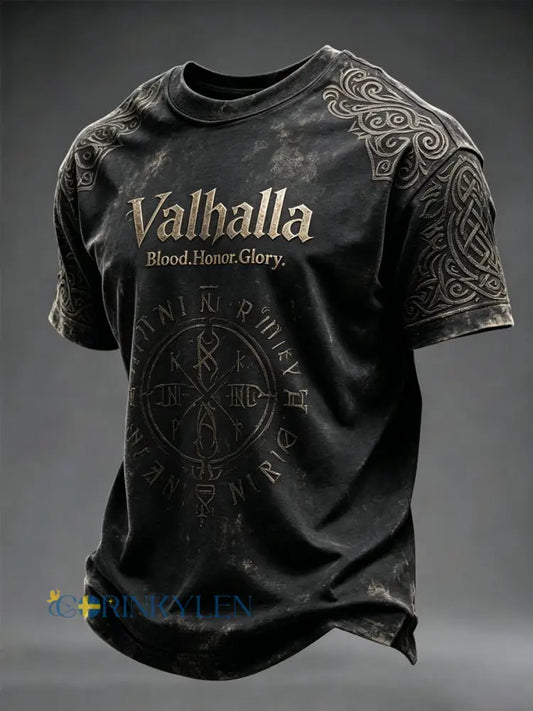 Herrtröja med Valhalla-print - som bild / S
