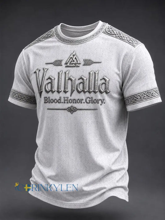 Herrtröja med Valhalla-print - som bild / S