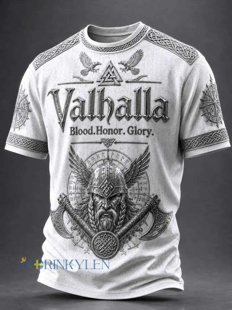 Herrtröja med Valhalla-print - som bild / S