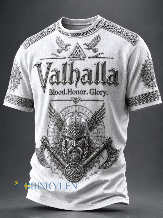 Herrtröja med Valhalla-print - som bild / S