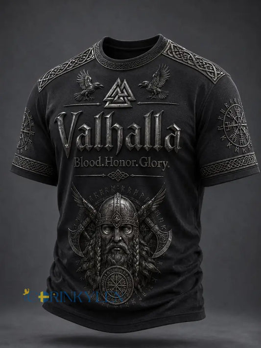 Herrtröja med Valhalla-print - som bild / S