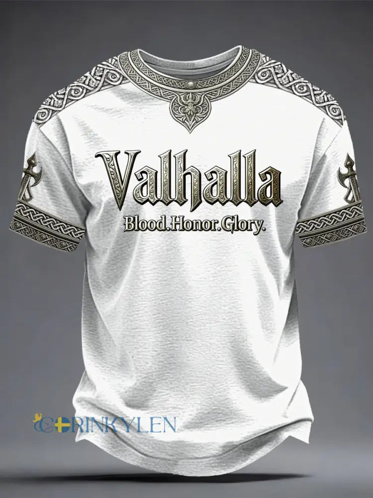 Herrtröja med vikingastil och Valhalla-motiv - som bild / S