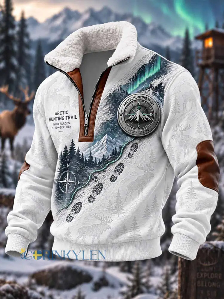 Herrtröja med vintagemönster för jaktperioden - som bild / S