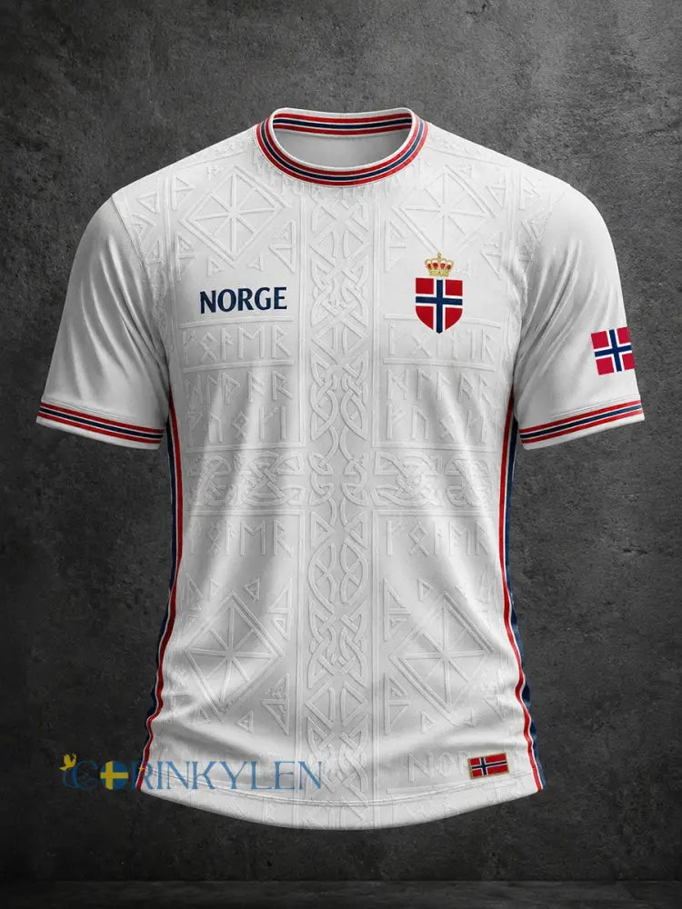 Herrtröja Norge - vitt / S