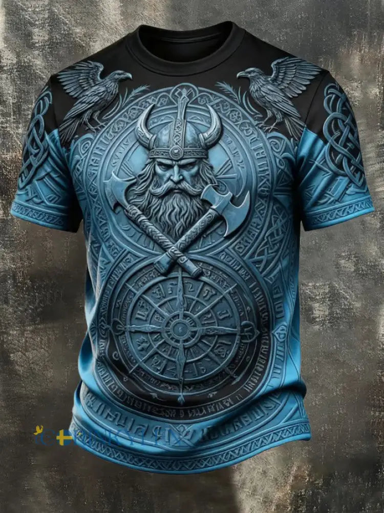 Herrvikingströja med tryck - som bild / S