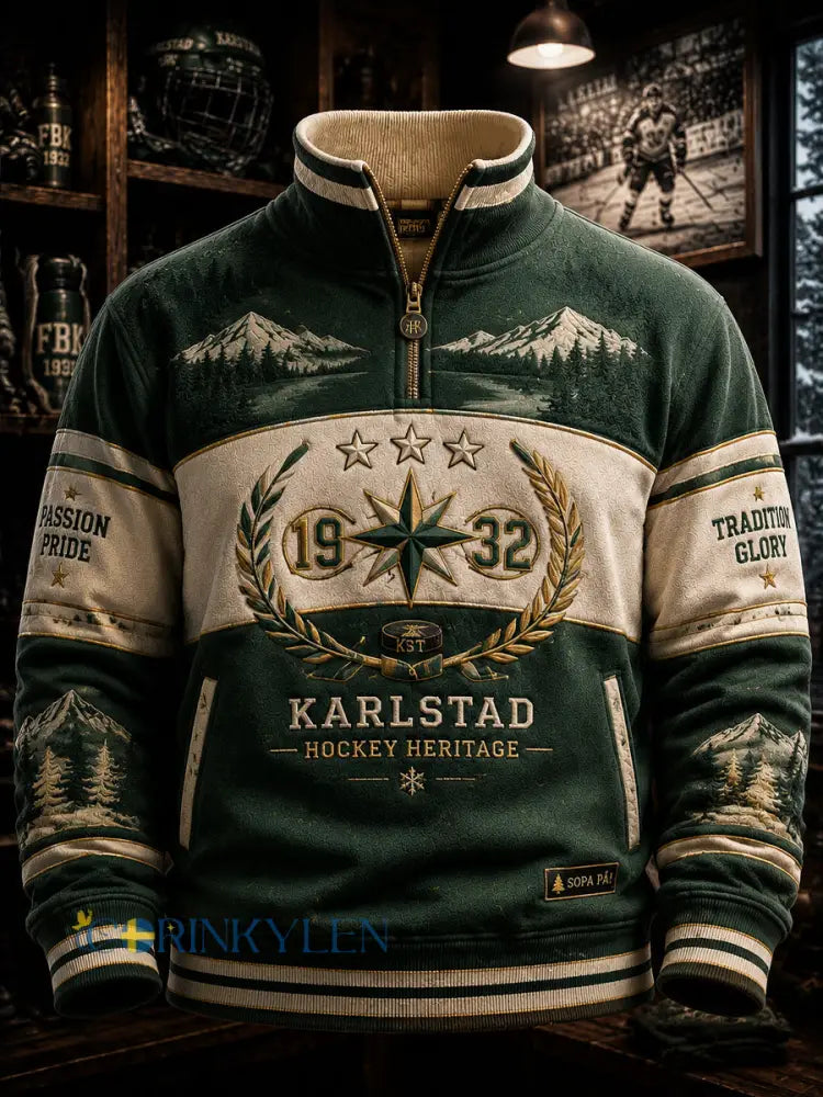Karlstad 1932 Vintage Hockey-keps med dragkedja - som bild / S