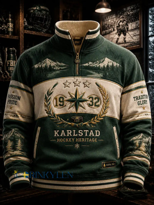 Karlstad 1932 Vintage Hockey-keps med dragkedja - som bild / S